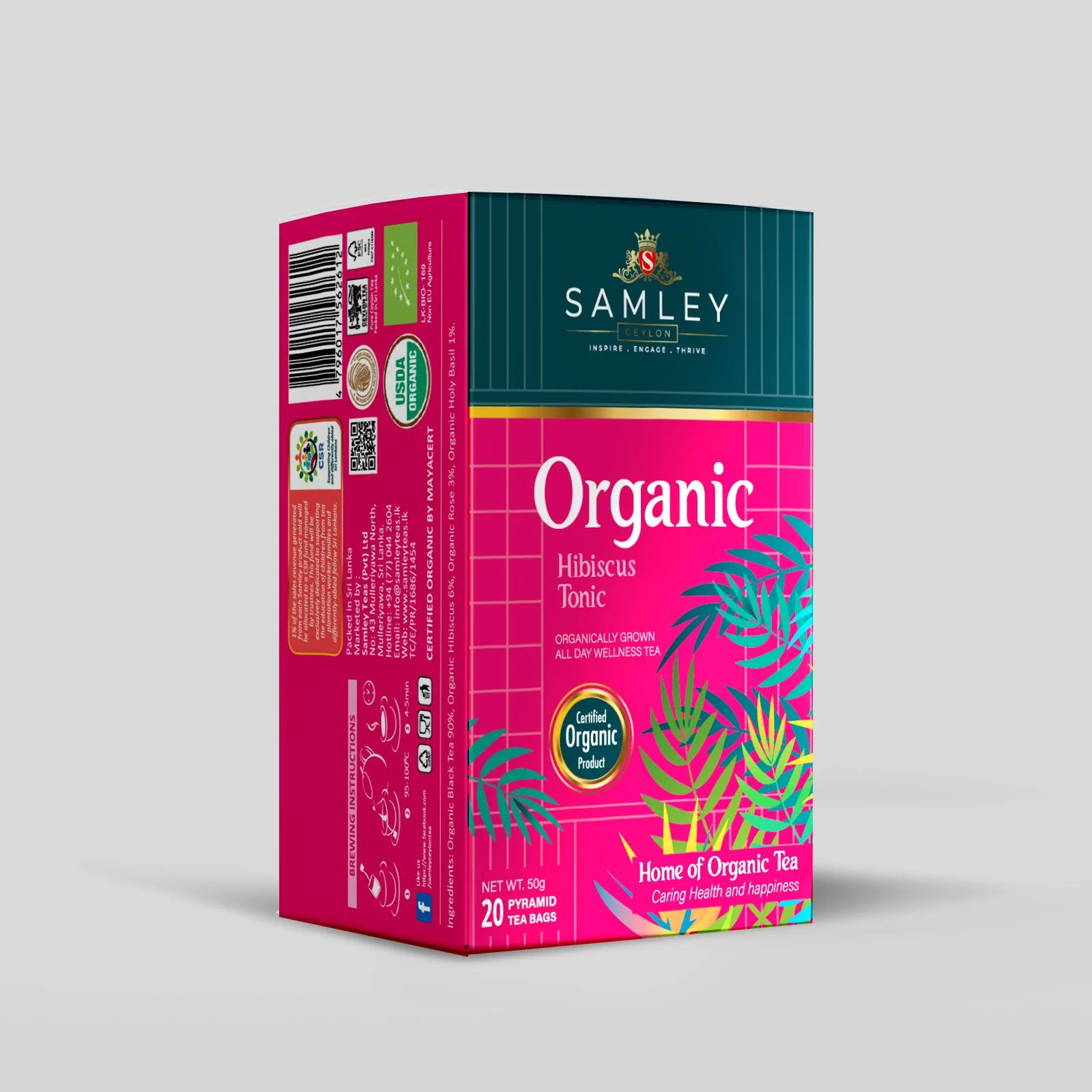 Hibiscus Tonic 20 Pyramid Tea Bags
